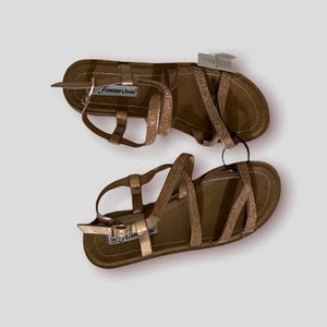 Brown/rosegold sandal size 8
